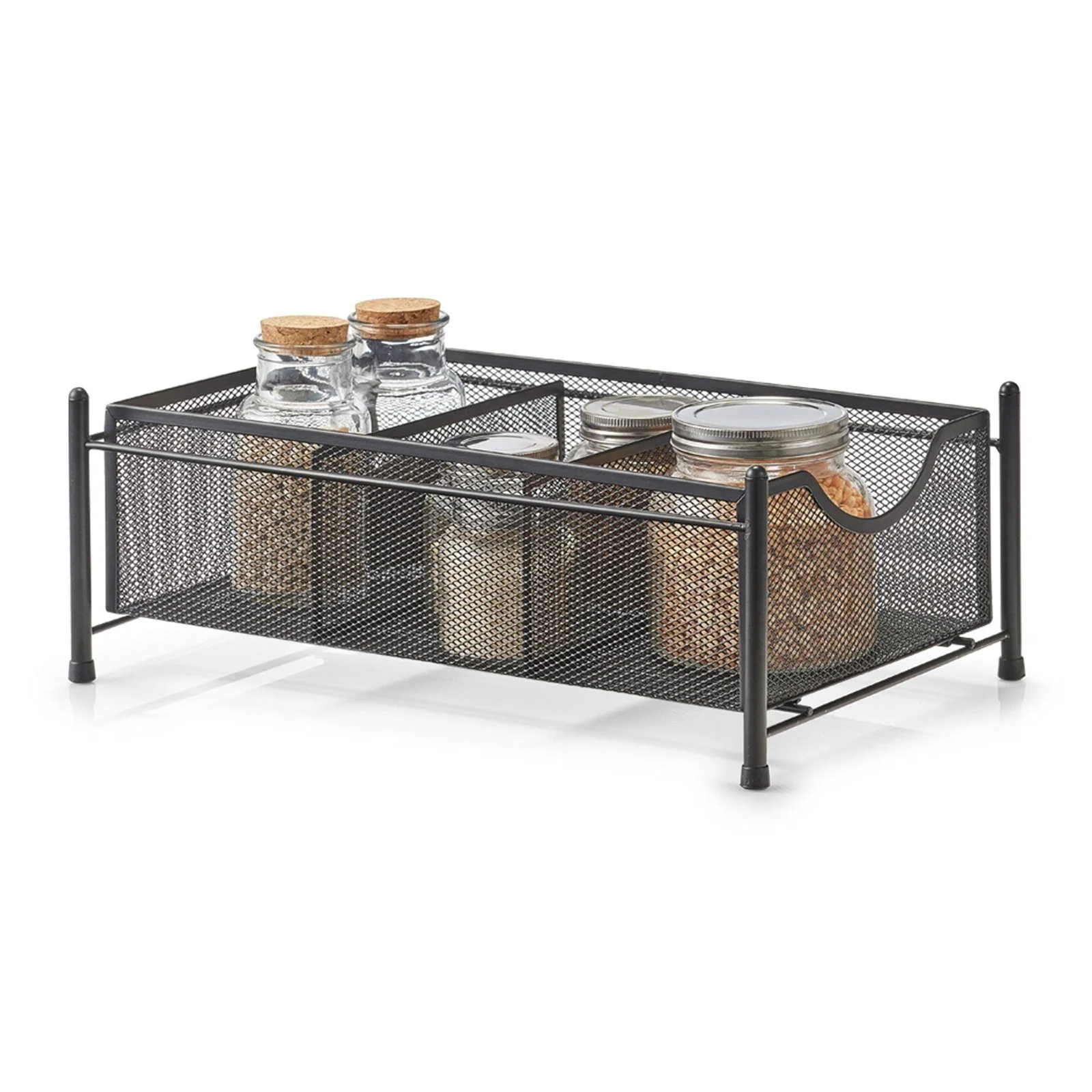 Schreibtisch-Organizer Mesh – Metall, Schwarz